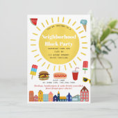 Zomer Buurt Blokfeest Kaart (Staand voorkant)