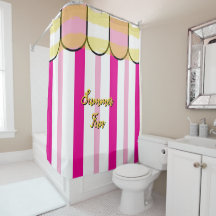 Zomer Cabana Roze Wit Gele Strepen