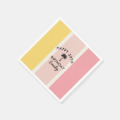 Zomer Cabana Stripes Kust 30ste Verjaardag Servet (Hoek)