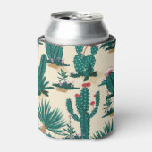Zomer Cactus Bloeiende Woestijn Print Blikjeskoeler (Blikje Voorkant)