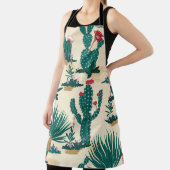 Zomer Cactus Bloeiende Woestijn Print Schort (Insitu)