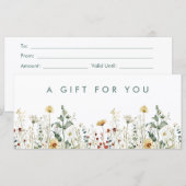 Zomer Cadeaubon Bloemenveld (Voorkant / Achterkant)