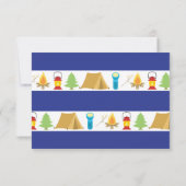 Zomer Camp Personated Flat Note-kaarten Bedankkaart (Achterkant)