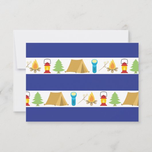 Zomer Camp Personated Flat Note-kaarten Bedankkaart (Achterkant)
