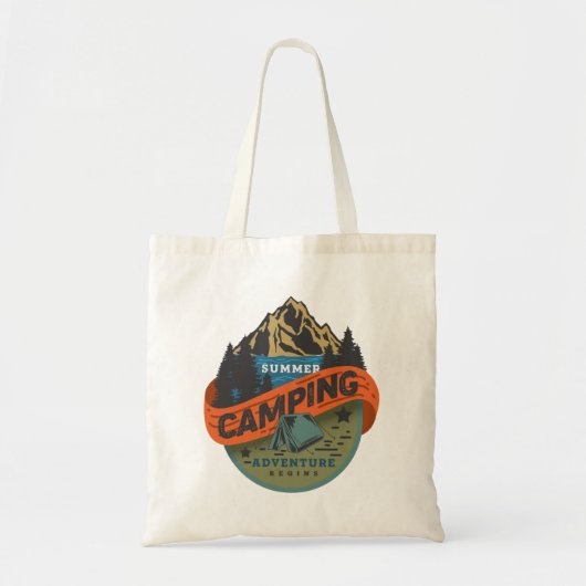 Zomer Camping Avontuur begint Tote Bag (Voorkant)