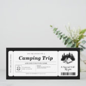 Zomer Camping Trip Voucher Certificaat Kaart (Staand voorkant)