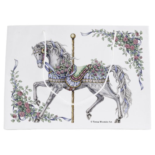 Zomer Carrousel Paard Cadeautas (Voorkant)