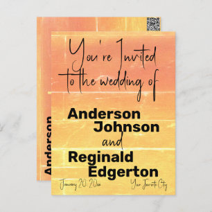 Zomer Casual Uitnodiging Tweezijdige Gele Perzik