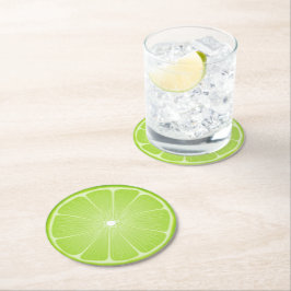 Zomer Cheers: Leuke Lime Ronde Kartonnen Onderzetter