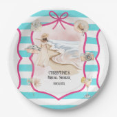 Zomer Chic Strand en Golven Bruidsfeest Papieren Bordje (Voorkant)