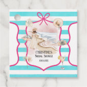 Zomer Chic Strand en Golven Bruidsmeisjesfeest Bedankjes Labels (Voorkant)