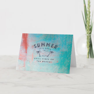 Zomer Chill Vibes Retro Beach Design Kaart