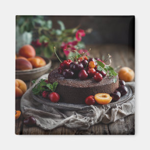 Zomer Chocolade Cake Kunst Magneet