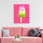 Zomer citeren popsiculum schattig eten canvas afdruk (Insitu (Woonkamer))