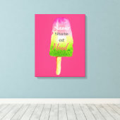 Zomer citeren popsiculum schattig eten canvas afdruk (Insitu (Houten vloer))