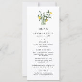 Zomer Citroen Arrangement Trouw Menu (Voorkant)