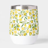 Zomer Citroen Citrus Bloemen Geborduurde Initialen (Achterkant)