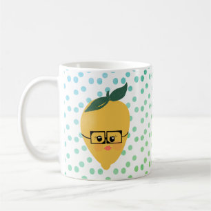 Zomer Citroen Citrus Stippen Cartoon Koffiemok