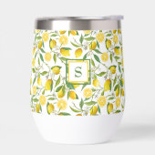 Zomer Citroen Citrusbloemen Monogrammed Initialen (Links)