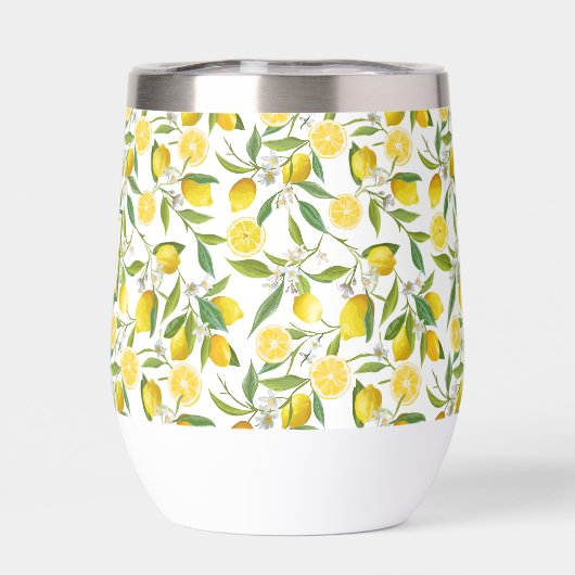 Zomer Citroen Citrusbloemen Monogrammed Initialen (Achterkant)