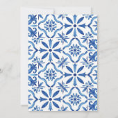 Zomer Citroen & Mediterraanse Tegels Bruids- Kaart (Achterkant)