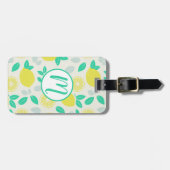 Zomer Citroen Patroon in Crème Bagagelabel (Voorkant horizontaal)