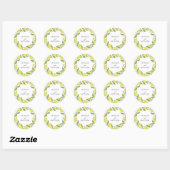 Zomer citroenen Bruiloft Ronde Sticker (Vel)