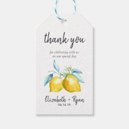 Zomer Citrus Bedankje Gift Tags Cadeaulabel
