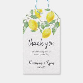 Zomer Citrus Bedankje Gift Tags Cadeaulabel
