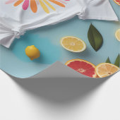 Zomer Citrus Bloem Cadeaupapier (Hoek)