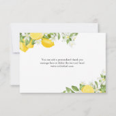 Zomer Citrus Citroen Bedankt (Achterkant)