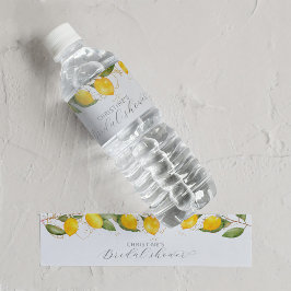 Zomer Citrus Citroen Bruiloftsborrel Waterfles Etiket