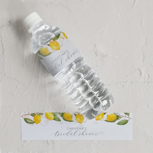 Zomer Citrus Citroen Bruiloftsborrel Waterfles Etiket