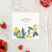 Zomer Citrus Citroen Groene Bruiloft Servet (Insitu)