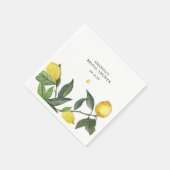 Zomer Citrus Citroen Groene Bruiloft Servet (Hoek)