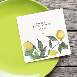 Zomer Citrus Citroen Groene Bruiloftsborrel Servet