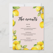Zomer citrus citroen vrijgezellenweekend kaart (Achterkant)