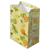 Zomer Citrus en Bloesems Gift Bag Medium Cadeauzakje (Voorkant Gekanteld)