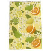 Zomer Citrus en Bloesems Gift Bag Medium Cadeauzakje (Achterkant)