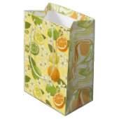 Zomer Citrus en Bloesems Gift Bag Medium Cadeauzakje (Achterkant Gekanteld)