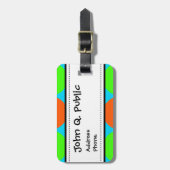 Zomer Citrus Lime Groen Oranje Geel Turquoise Cirk Bagagelabel (Voorkant verticaal)