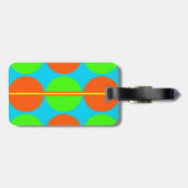 Zomer Citrus Lime Groen Oranje Geel Turquoise Cirk Bagagelabel (Achterkant horizontaal)