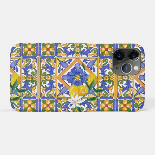 Zomer, citrus, Siciliaans, Mediterrane stijl, citr Case-Mate iPhone Case (Achterkant (horizontaal))