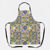 Zomer, citrus, Siciliaans, Mediterrane stijl, citr Schort (Voorkant)