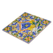 Zomer, citrus, Siciliaans, Mediterrane stijl, citr Tegeltje (Zijkant)