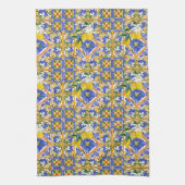 Zomer, citrus, Siciliaans, Mediterrane stijl, citr Theedoek (Verticaal)