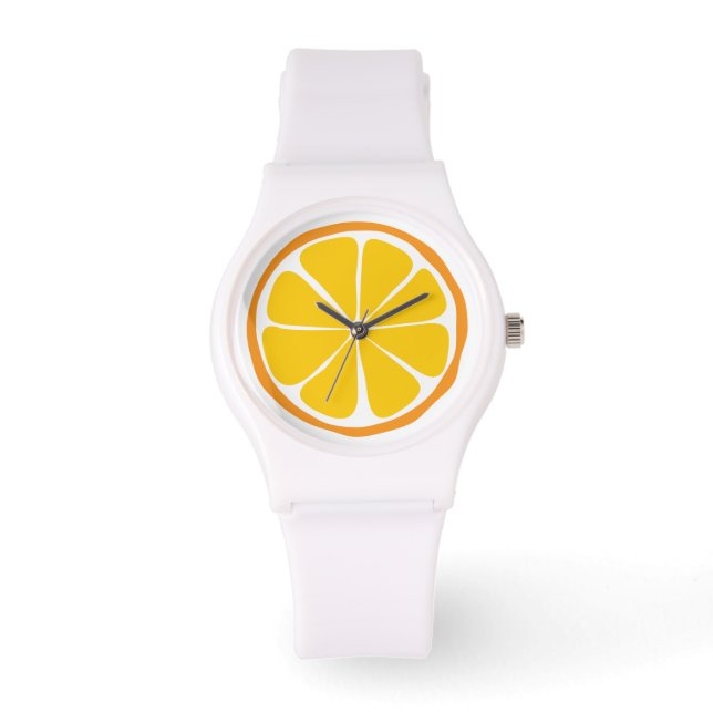 Zomer Citrus Sinaasappel Horloge (Voorkant)