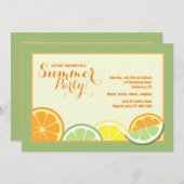 Zomer Citrus uitnodiging (Voorkant / Achterkant)