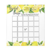 Zomer Citrus Vrijgezellenfeest Bingo Party Game Notitieblok (Voorkant)