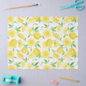 Zomer Citrus Watercolor Citroen Patroon Tissuepapier (Craft)